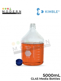 5000 mL ขวดมีเดีย / GL45 Media Bottles with Blue PP Caps