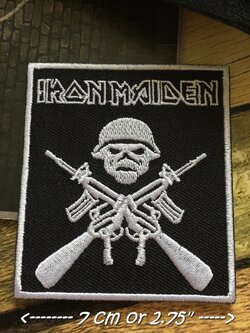 Ironmaiden วงดนตรี ร็อค เฮฟวี่เมทัล พังค์ ตัวรีดแบบปัก อาร์มปัก ตัวรีดติดเสื้อ ตัวรีด ติดกระเป๋า ติดหมวก ติดแจ๊คเก็ต Rock Iron on Embroidered Patch