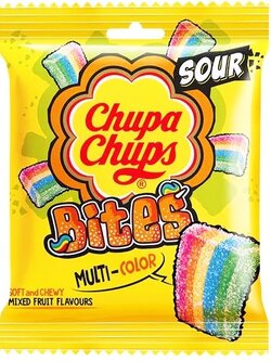 Chupa Chups Sour Bites 90g. จูปา จุ๊ปส์ เยลลี่ ผลไม้รวม รสเปรี้ยว ขนาด 90 กรัม