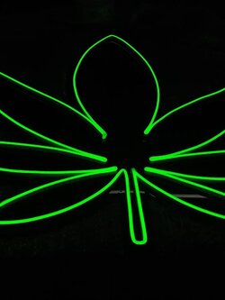 #ป้ายไฟนีออนดัดLEDรูปใบกัญชา