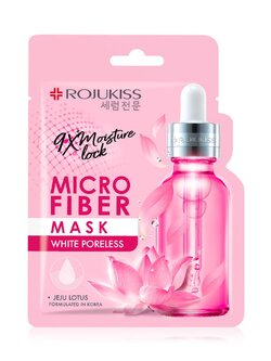 Rojukiss White Poreless Microfiber Mask 30 ml. โรจูคิส ไวท์ พอร์เลส ไมโครไฟเบอร์ มาส์ก 30 มล.ไมโครไฟเบอร์มาส์ก แก้ผิวหมองคล้ำ จุดด่างดำ ฝ้าแดด
