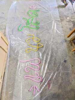 ป้ายไฟนีออน LED อะคริลิคใสรองหลัง