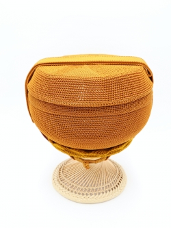 บาตรสแตนเลส 8 นิ้ว หุ้มถลกบาตรถัก