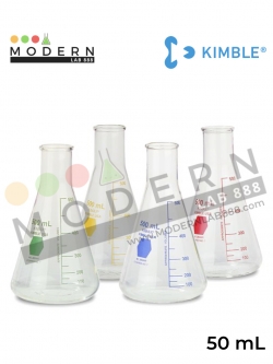 50ml. ขวดรูปชมพู่ปากแคบหลากสี / 50ml. Colorware Narrow Mouth Erlenmeyer Flasks