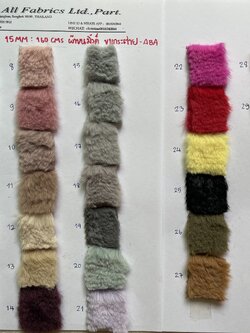 ผ้าขน ผ้าขนมิ้งค์ 13 มม ผ้าABA ผ้าเฟอร์ขนยาว Fur ผ้าขนสัตว์ ผ้าขนยาวนุ่ม ผ้าขนฟรุ้งฟริ้ง ผ้าทำตุ๊กตาหมีน่ารัก ผ้าทำหมอน ผ้าขนทำเสื้อหนาว หน้า 62"