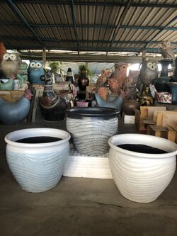 กระถางต้นไม้พร้อมจานรอง