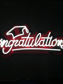 ไฟดัดนีออนเฟล็ก congratulations 21x33 cm