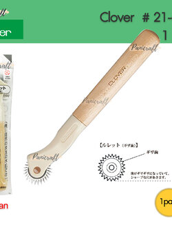 ลูกกลิ้งด้ามไม้วินเทจClover 21-002 หัวแหลม ได้รอยขีด จุด