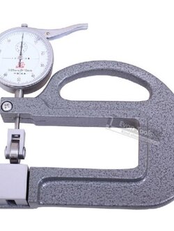 Thickness gauge 0-10*100mm 0.01mm alloy steel plated coating thickness tester dial thickness gauge with roller insert