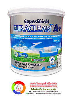 ซุปเปอร์ชิลด์ ดูราคลีน เอ พลัส สีน้ำอะคริลิก ชนิดกึ่งเงา SuperShield Duraclean A+ Semi-Gloss