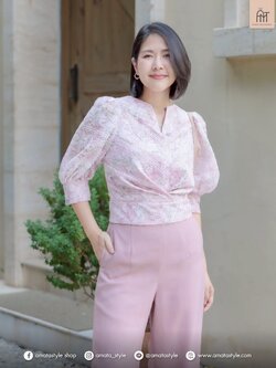 AMATA เสื้อ CELON สีครีม และ ชมพุ