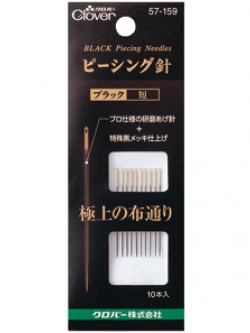 Clover 57-159เข็มดำเย็บงานต่อผ้า บรรจุ10เล่ม เข็มสั้น