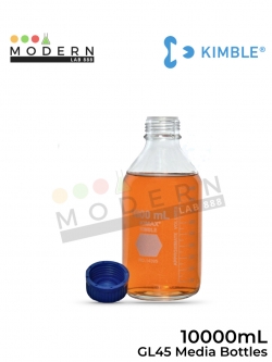10000 mL ขวดมีเดีย / GL45 Media Bottles with Blue PP Caps