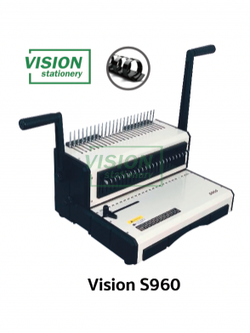 เครื่องเข้าเล่มสันห่วงกระดูกงู Vision S960 (ราคารวมภาษี) บริการหลังการขาย