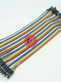 Jumper Arduino สายไฟจัมเปอร์ยาว 15cm ผู้ - เมีย จำนวน 40 เส้น