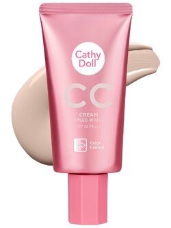 (แบบหลอด 50 ml.) Cathy Doll Speed White CC Cream #01 Light beige SPF50 PA+++ CATHY DOLL สปีดไวท์ ซีซีครีม เอสพีเอฟ50 พีเอ+++ เคที่ดอลล์ สี 01 Light beige