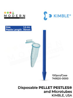 Disposable PELLET PESTLES® and Microtubes, KIMBLE (100ชิ้น/กล่อง) / ที่บดเนื้อเยื่อพร้อมหลอดเซนตริฟิวจ์ 1.5ml
