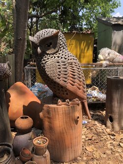 นกฮูกประดับพร้อมฐาน