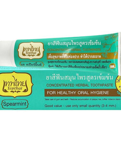 TepThai เทพไทย ยาสีฟันสมุนไพร สูตรเข้มข้น รสสเปียร์มิ้นท์ 30 กรัม
