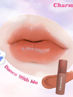 Charmiss Show Me Your Charm Airy Kiss Tint #04 Dance With Me ลิปแมทท์ปากละมุน เบานุ่มเหมือนจุ๊บเมฆ เนื้อแอร์มูส สูตรแมทท์ สี 04 Dance With Me สีนู้ดพีช