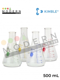 500ml. ขวดรูปชมพู่ปากแคบหลากสี / 500ml. Colorware Narrow Mouth Erlenmeyer Flasks