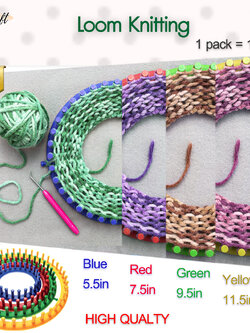บล็อกถักแบบวงกลม ลูมถักไหมพรม Round Loom Knitting แบบชุด 30
