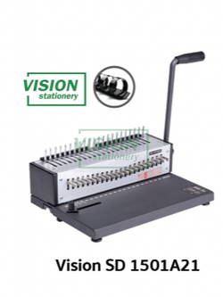 เครื่องเข้าเล่มแบบสันห่วงกระดูกงู VISION SD-1501A21 (ราคารวมภาษี) บริการหลังการขาย