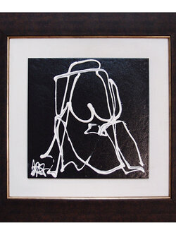 รูปภาพสีอะคริลิคบนกระเบื้องของศิลปิน ศาสตราจารย์พิเศษอารี สุทธิพันธุ์ ศิลปินแห่งชาติ