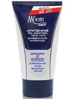 Dr.Montri For Men Whitening Oil Control Facial Foam 125 G. โฟมล้างหน้าสำหรับผู้ชาย ด๊อกเตอร์มนตรี ไวท์เทนนิ่ง ออยล์ คอนโทรล เฟเชียล โฟม ขนาด 125 กรัม สูตรเพื่อผิวกระจ่างใสและขจัดความมัน