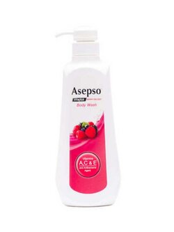 Asepso vitaplus body wash-berry delight 500 ml. สบู่เหลว ครีมอาบน้ำ Asepso อาเซปโซ วีต้าพลัส บอดี้ วอช สูตรวิต้าพลัส กลิ่นเบอรี่ ดีไลท์ 500 มล.