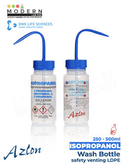 ขวดฉีดล้างพลาสติก ISOPROPANOL / AZLON® Wash Bottle, safety venting LDPE, "ISOPROPANOL"