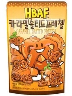Tom's Farm Honey Butter Almond #Caramel Salted Pretzel อัลมอนด์เกาหลี ทอมส์ ฮันนี่ บัตเตอร์ ขนมถั่วอัลมอนด์ อัลมอนด์อบสไตล์เกาหลี Toms HBAF เพรสเซลเคลือบคาราเมล 110g.
