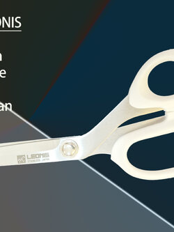 กรรไกรตัดผ้าLeonis 210mm สำหรับตัดผ้า รูปแบบด้ามจับใหญ่ เหมาะมือ กระชับ สีใหม่ สีขาวไม่เหมือนใคร