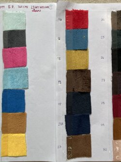 ผ้าขนสั้น 1.5 มม supersoft E.F. Velour ผ้าทำตุ๊กตา ผ้าทำหมอน ผ้าห่ม หน้า ุ62" เนื้อบาง