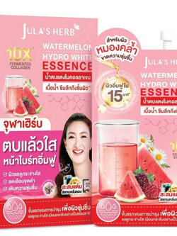(ยกกล่อง) Jula's Herb DD Watermelon Hydro White Essence จุฬาเฮิร์บ น้ำตบแตงโมคอลลาเจน ฟื้นผิวโทรม กระจ่างใสอิ่มฟู (ยกกล่อง 15กรัม.x6ซอง)
