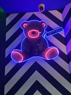 ป้ายไฟดัด น้องหมี