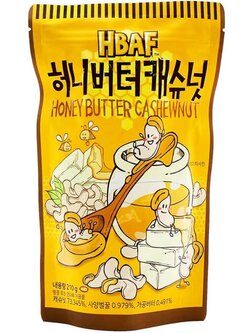 (ห่อใหญ่) Tom's Farm Honey Butter Almond #HoneyButter Cashew อัลมอนด์เกาหลี ทอมส์ ฮันนี่ บัตเตอร์ ขนมถั่วอัลมอนด์ อัลมอนด์อบสไตล์เกาหลี Toms HBAF เม็ดมะม่วงหิมพานต์อบรสเนยน้ำผึ้ง 210g