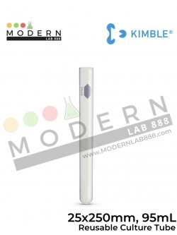 25x250mm, 95mL หลอดทดลองแบบใช้ซ้ำ / REUSABLE CULTURE TUBES