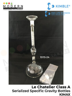 Le Chatelier Class A Serialized Specific Gravity Bottles