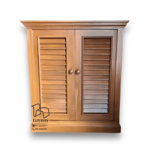 ตู้รองเท้าไม้สัก