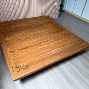 เตียงไม้สักสไตล์ญี่ปุ่น 6 ฟุต