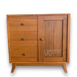 ตู้เก็บของมินิมอลไม้สัก