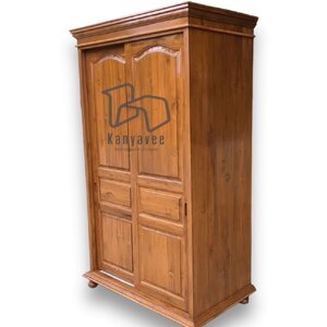 ตู้เสื้อผ้าไม้สักอบแห้ง