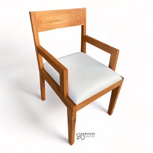 เก้าอี้มินิมอลไม้สัก