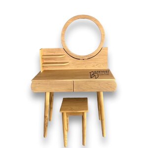 โต๊ะเครื่องแป้งมินิมอลไม้สัก