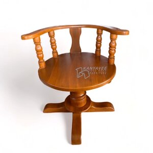 เก้าอี้หมุนไม้สัก