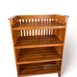ชั้นวางของไม้สัก 4 ชั้น