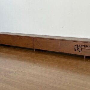 ตู้วางทีวีไม้สัก สีวอลนัท