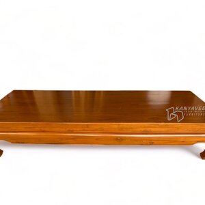 ตั่งขาคู้ไม้สัก สีสักทอง