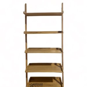 ชั้นวางของมินิมอลไม้สัก สีมูจิ